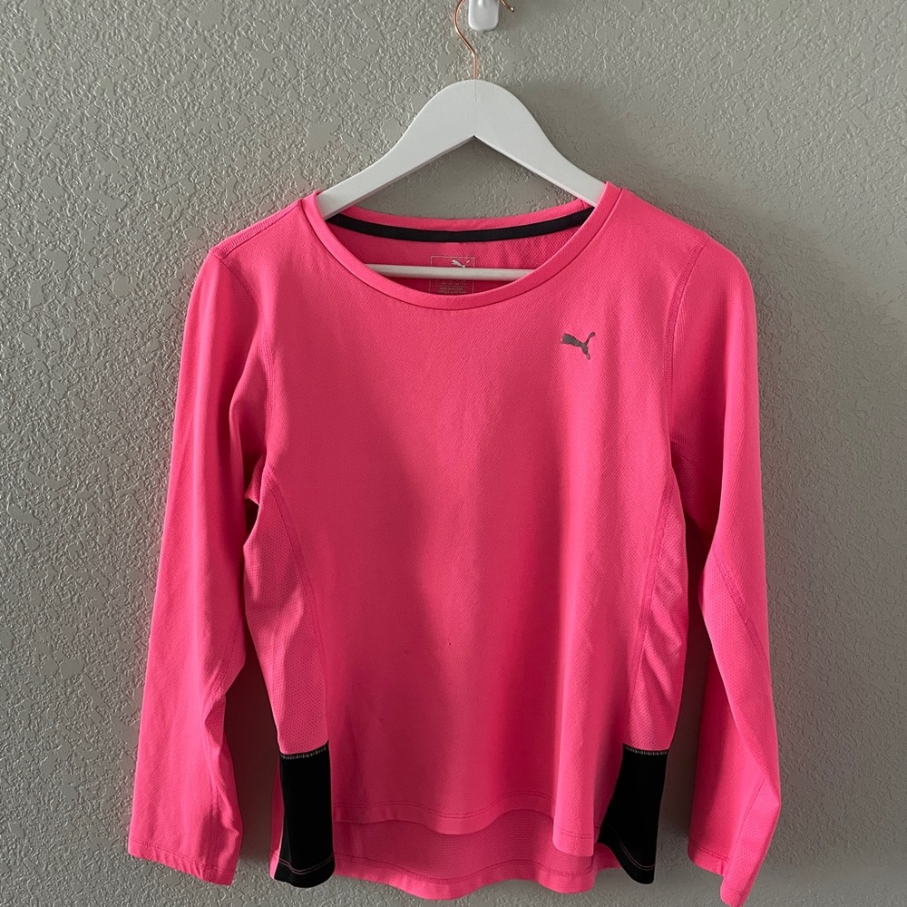 Puma hot pink long sleeve top